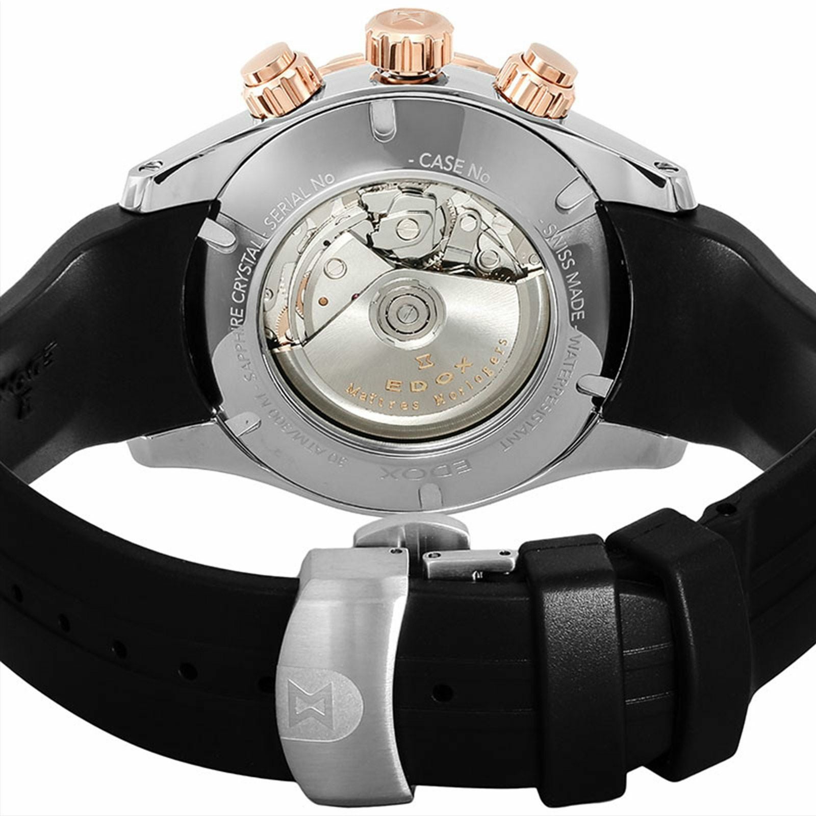 エドックス EDOX 01123-357RCA-NBUR グランドオーシャン クロノグラフ デイデイト 自動巻き メンズ 保証書付き_896547 グランドオーシャン クロノグラフ オートマティック | EDOX Official Site