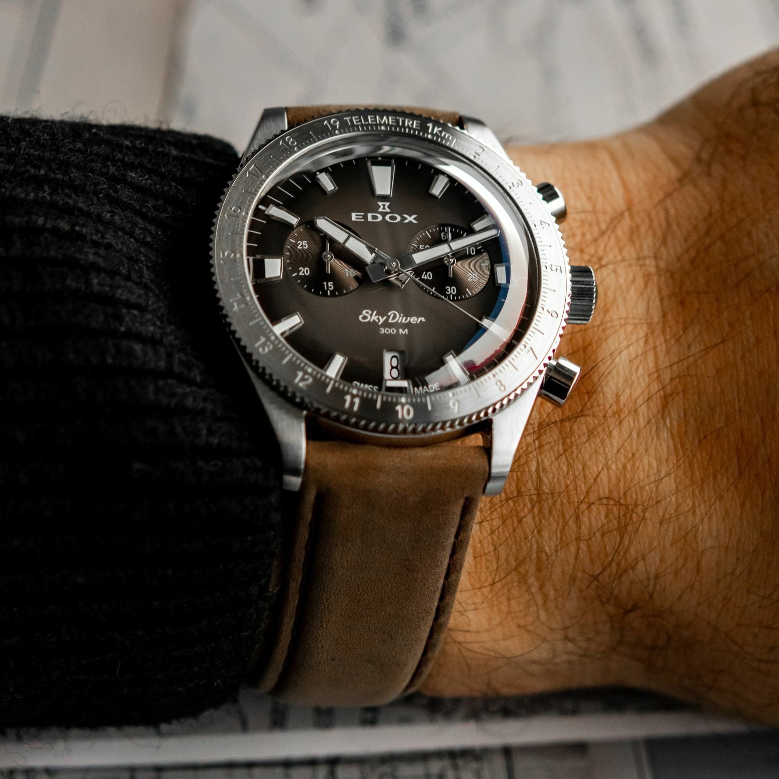 スカイダイバー クロノグラフ | EDOX Official Site